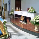 Addobbo floreale per matrimonio bianco e verde - Chiesa del Buon Consiglio a Confalone