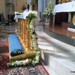 Torchon di fiori per inginocchiatoio - addobbo floreale per matrimoni - Fiorista Roberto Di Guida