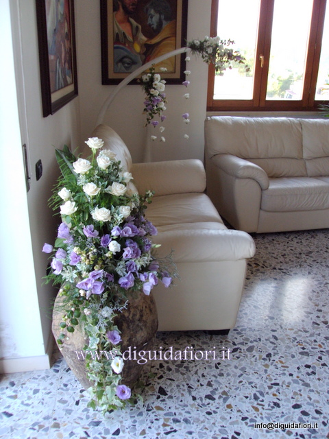 addobbi floreali a casa della sposa