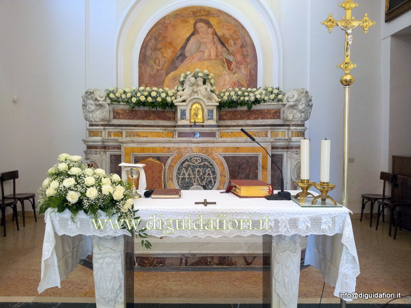 Addobbo floreale per matrimonio – Chiesa Santa Maria del Faro