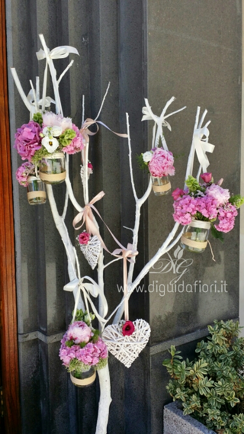 Composizioni floreali per matrionio shabby chic