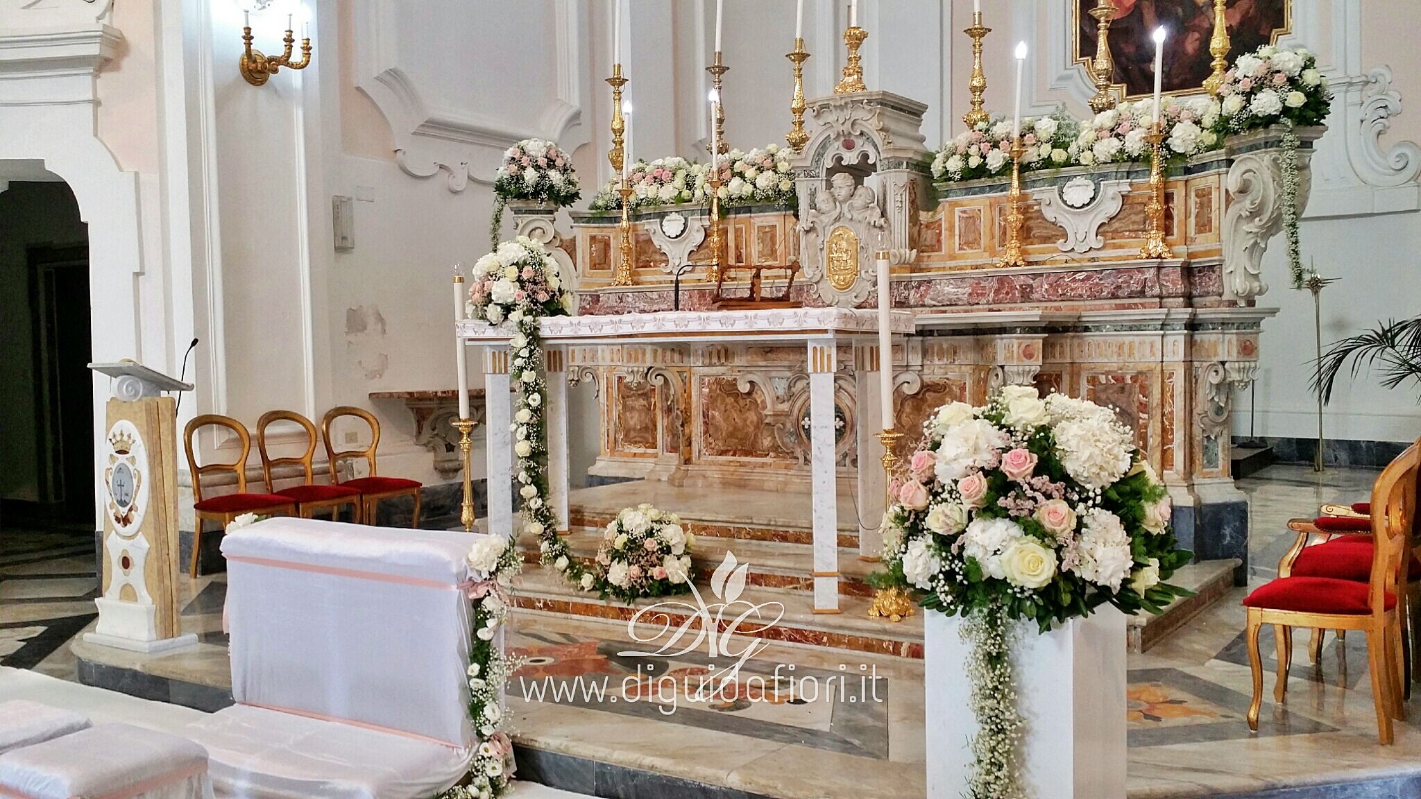 Addobbo floreale per matrimonio – Chiesa di San Michele – Colle Sant’Alfonso