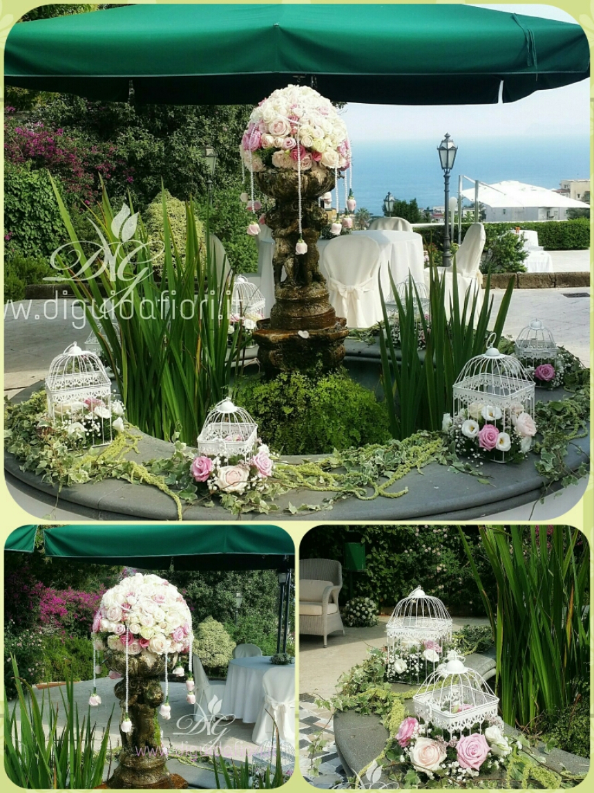 Addobbo floreale per matrimonio – Villa Cilento Posillipo Napoli