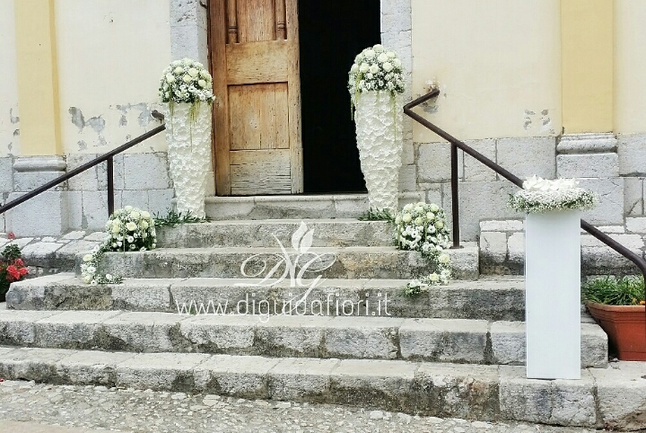 Addobbo floreale total white – fiori per matrimonio