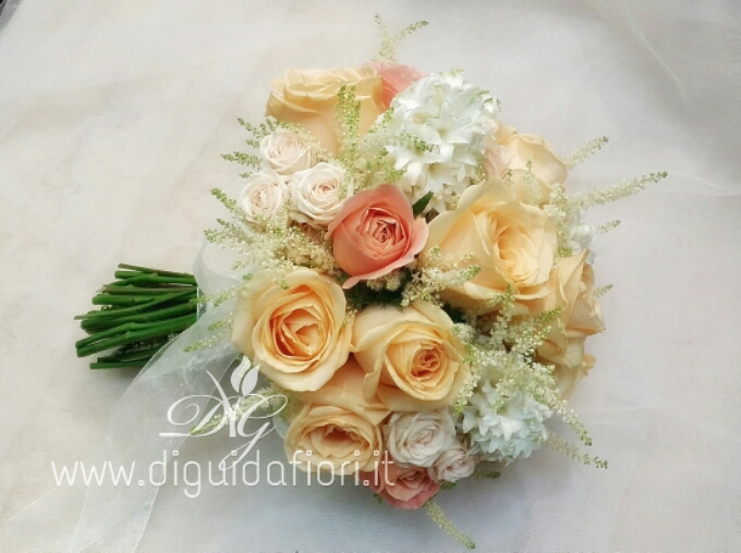 Bouquet da sposa peach