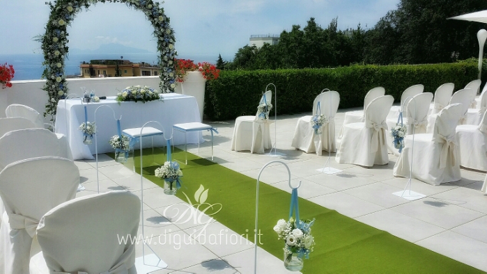 Addobbo floreale per matrimonio civile – Villa Cilento Posillipo Napoli